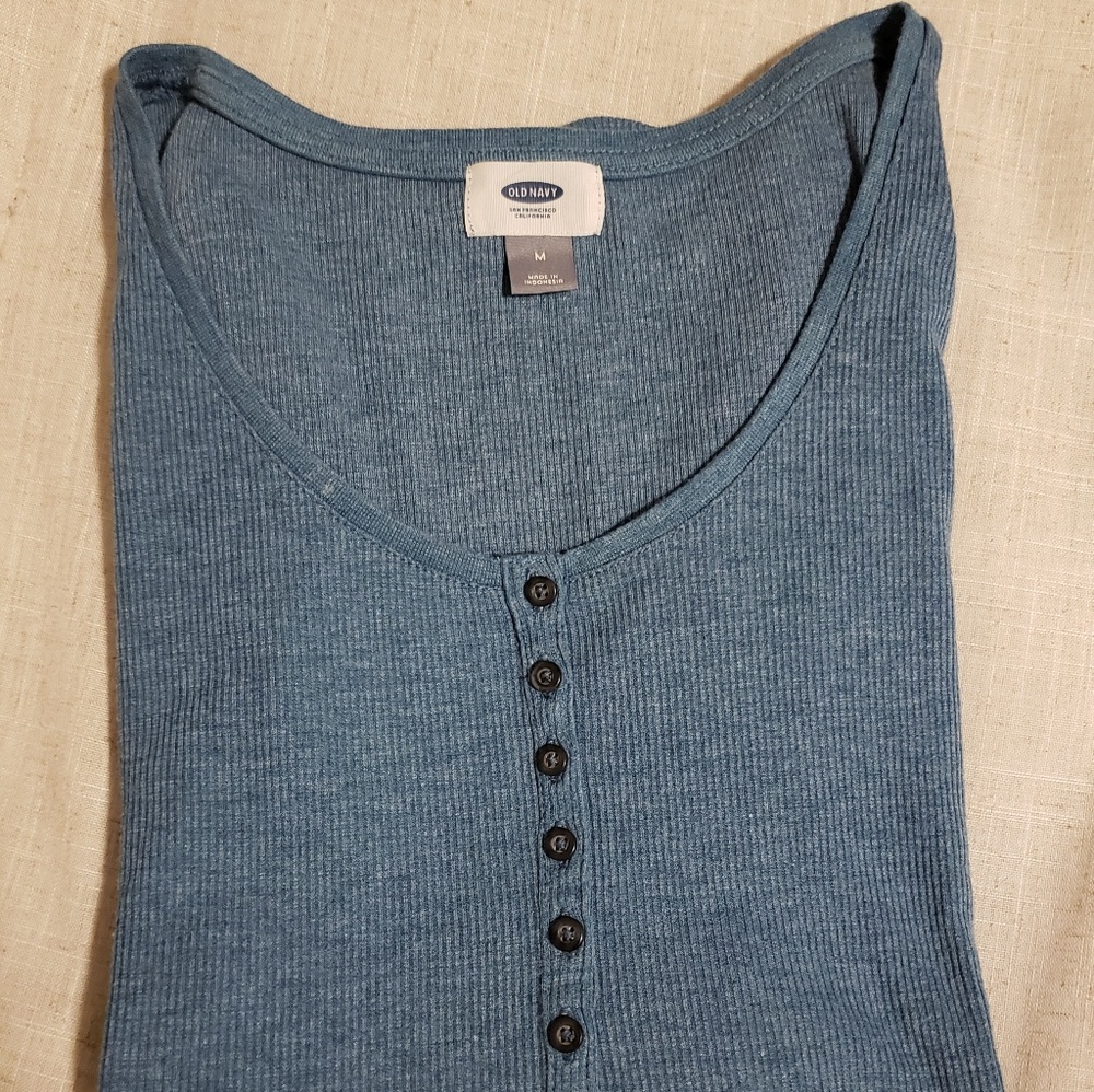 Old Navy Henley - Blue - Medium